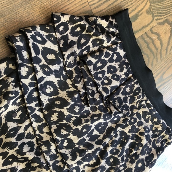 Leopard Print Skirt with Asymmetrical Layers - Picture 2 of 2